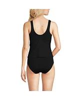 Lands' End Women's D-Cup Side Tie Tankini Top