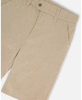 Deux par Big Boys Slant Pocket Bermuda Shorts Light Taupe