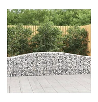 Arched Gabion Basket 157.5"x11.8"x23.6"/31.5" Galvanized Iron