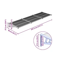 Door Canopy Gray and Transparent 117.1"x35.4" Polycarbonate