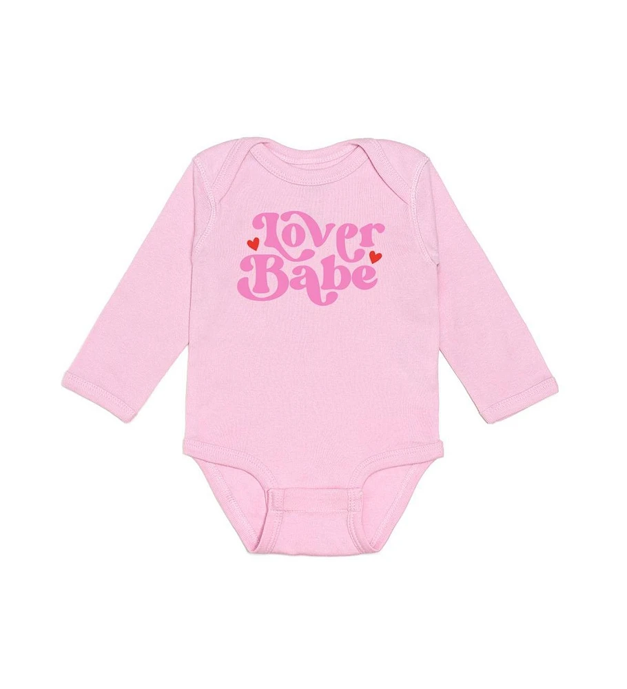 Sweet Wink Baby Girls Lover Babe Valentine's Day Long Sleeve Bodysuit