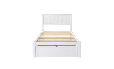 Modern Platform Bed with Built-In Under-Bed Storage Drawer