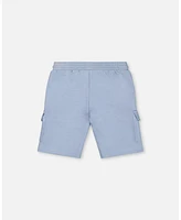 Deux par Baby Boys French Terry Short Pale Blue