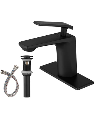 Waterfall Single Hole Single-Handle Low-Arc Bathroom Faucet