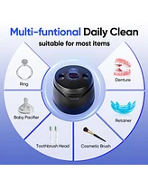 MySmile Ultrasonic Retainer Cleaner, 45kHz Retainer Cleaner Machine with Digital Timer, 200ML Portable Ultrasonic Retainer Jewelry Cleaner for Denture