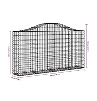 Arched Gabion Basket 78.7"x11.8"x39.4"/47.2" Galvanized Iron