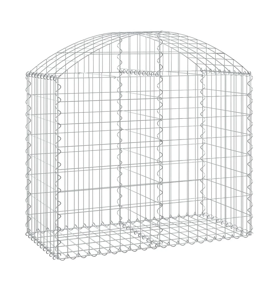 Arched Gabion Basket 39.4"x19.7"x31.5"/39.4" Galvanized Iron