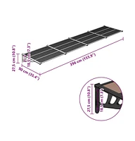 Door Canopy Black 155.9"x35.4" Polycarbonate