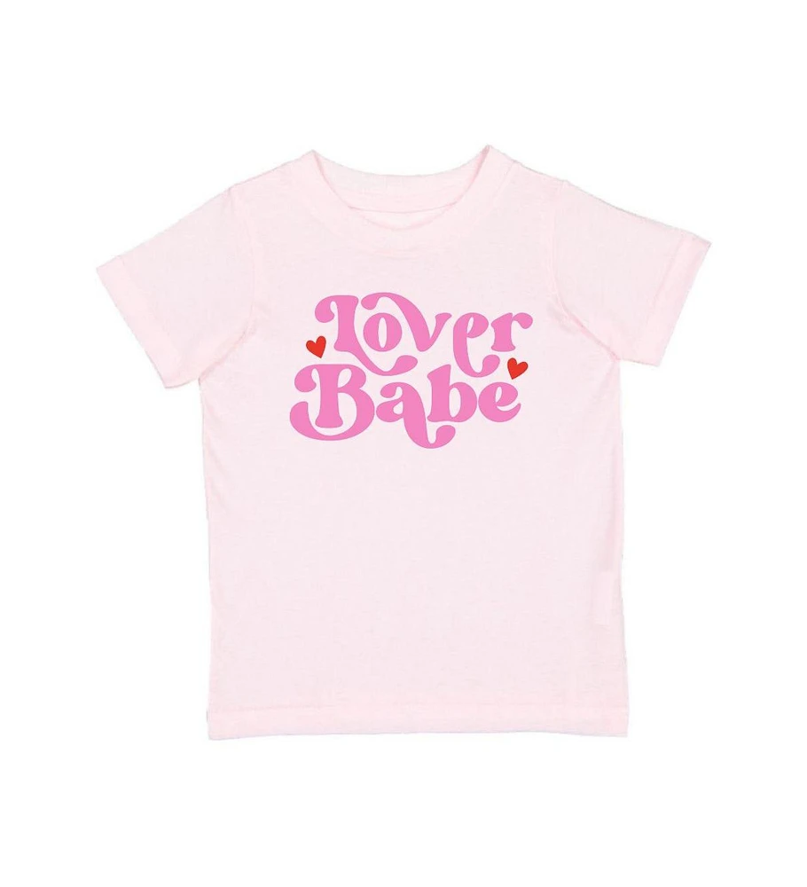 Sweet Wink Toddler Girls Lover Babe Valentine's Day Short Sleeve T-Shirt