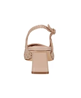 Marc Fisher Women's Lulia Woven Block Heel Slingback Pumps