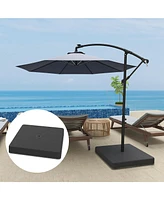 Outsunny 176 lbs Offset Cantilever Umbrella Base Weight Set with Cover