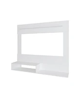 Fm Furniture Irmo Wall-Mounted Entertainment Center with Shelves, White