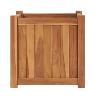 Raised Bed 15.7"x15.7"x15.7" Solid Wood Teak