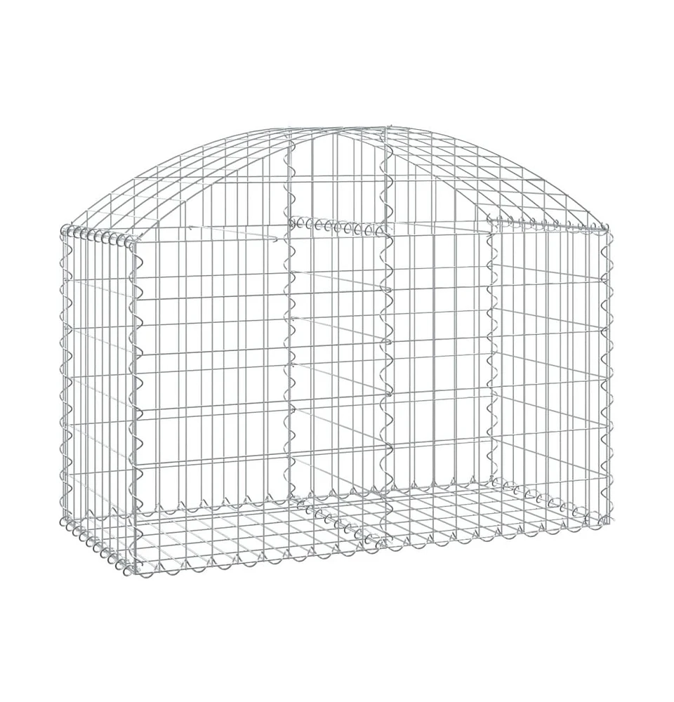 Arched Gabion Basket 39.4"x19.7"x23.6"/31.5" Galvanized Iron