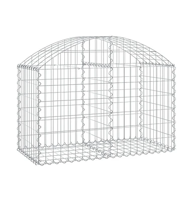 Arched Gabion Basket 39.4"x19.7"x23.6"/31.5" Galvanized Iron