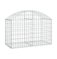 Arched Gabion Basket 39.4"x19.7"x23.6"/31.5" Galvanized Iron