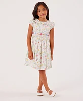 Bonnie Jean Toddler and Little Girls Botanical Floral Smocked Dress