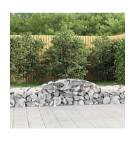 Arched Gabion Basket 118.1"x19.7"x15.7"/23.6" Galvanized Iron