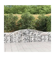 Arched Gabion Basket 157.5"x11.8"x23.6"/31.5" Galvanized Iron
