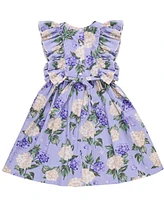 Bonnie Jean Toddler and Little Girls Hydrangea Print Smocked Dress