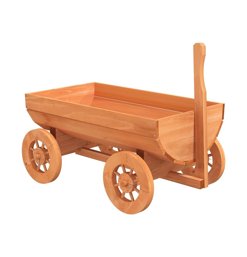 Decorative Wagon 27.6"x16.9"x21.3" Solid Wood Fir