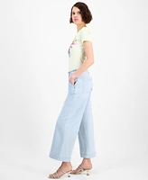 Guess Women's Zoya Cropped Wide-Leg Jeans