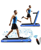 4.75HP 2 In 1 Folding Walking Pad Treadmill with Remote App Control