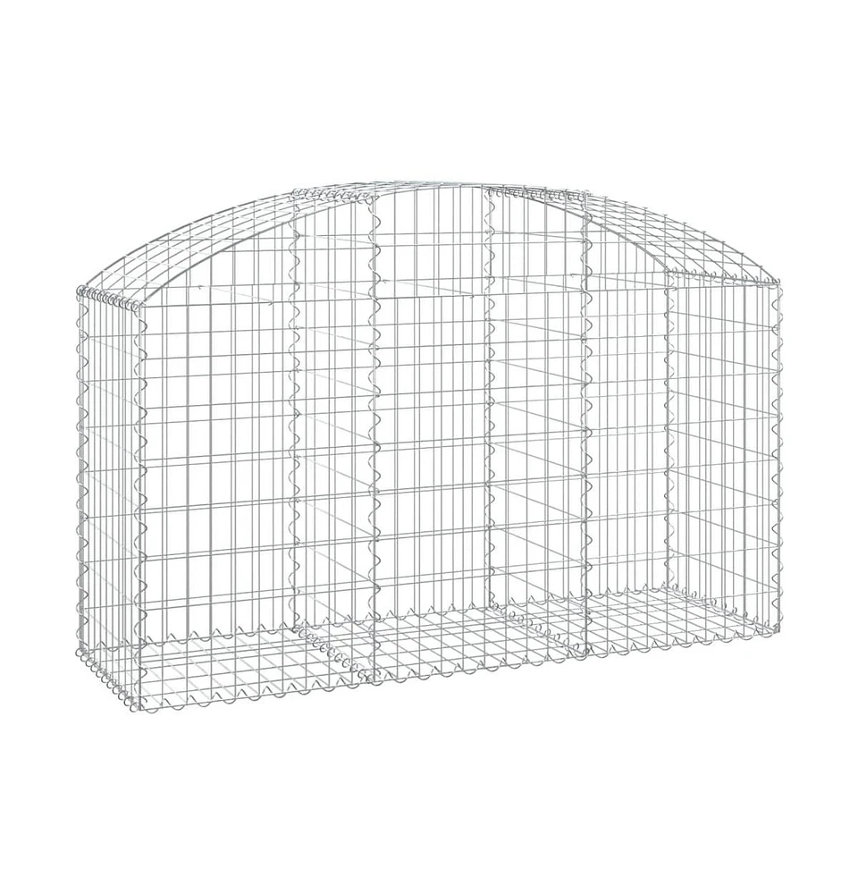 Arched Gabion Basket 59.1"x19.7"x31.5"/39.4" Galvanized Iron