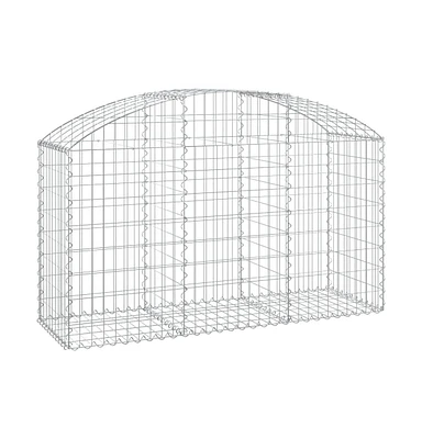 Arched Gabion Basket 59.1"x19.7"x31.5"/39.4" Galvanized Iron