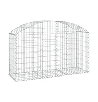 Arched Gabion Basket 59.1"x19.7"x31.5"/39.4" Galvanized Iron