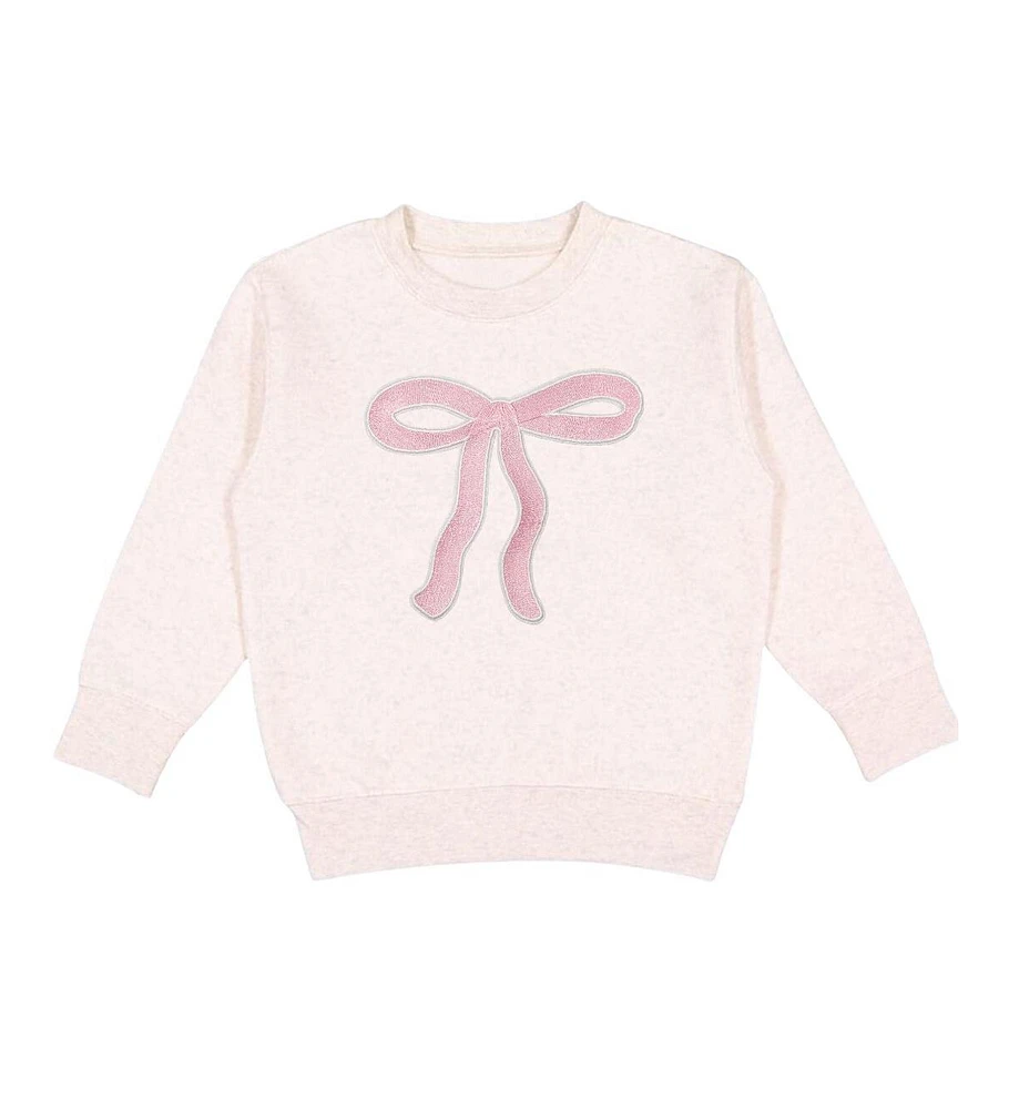 Sweet Wink Toddler Girls Coquette Bow Patch Sweatshirt