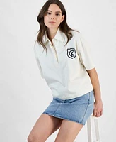 Calvin Klein Jeans Womens Rugby Jersey Top Denim Mini Skirt
