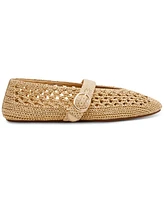 Steve Madden Women's Alara Raffia Mary Jane Flats