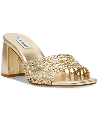 Steve Madden Women's Mania Woven Block-Heel Sandals