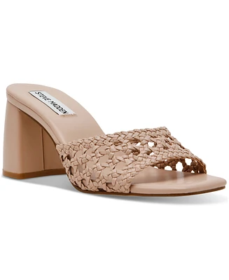 Steve Madden Women's Mania Woven Block-Heel Sandals