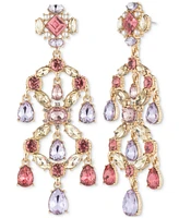 Marchesa Gold-Tone Crystal & Imitation Pearl Chandelier Earrings