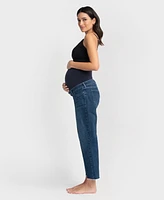 Seraphine Women's Maternity Tapered Frayed Hem Jeans