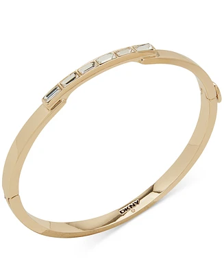 Dkny Crystal Baguette Linear Polished Bangle Bracelet