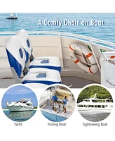 Set of 2 Folding Low Back Fishing Boat Seat with Stainless Steel Screws