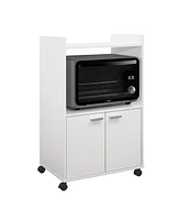 Kings Brand Furniture Ayla 2-Door Kitchen Microwave Cart