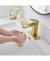 Single Handle Single Hole Bathroom Faucet Modern Deck Mount Brass Vanity Basin Bathroom Sink Faucets