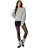 Edikted Women's Freida Fuzzy Knit Cardigan