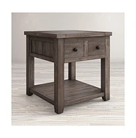 Madison County Rustic Reclaimed Pine Farmhouse End Table