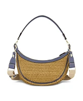 Tommy Bahama Raffia Crescent Hobo Bag