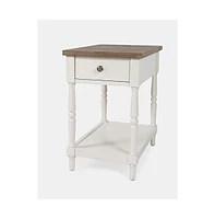 Grafton Farms Country Farmhouse Usb Charging Chair Side Table