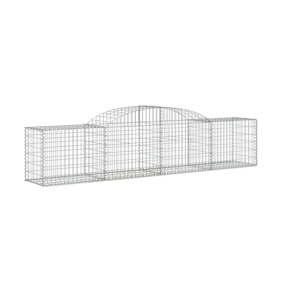 Arched Gabion Basket 118.1"x19.7"x23.6"/31.5" Galvanized Iron