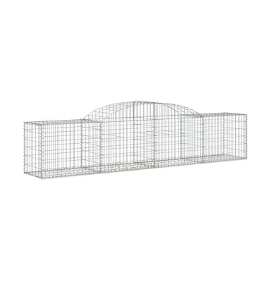 Arched Gabion Basket 118.1"x19.7"x23.6"/31.5" Galvanized Iron