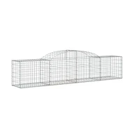 Arched Gabion Basket 118.1"x19.7"x23.6"/31.5" Galvanized Iron
