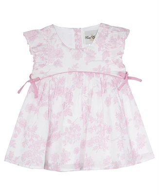 Rare Editions Baby Girls Toile Printed Dress