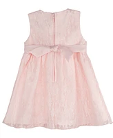 Rare Editions Baby Girls Burnout Butterfly Lace Dress